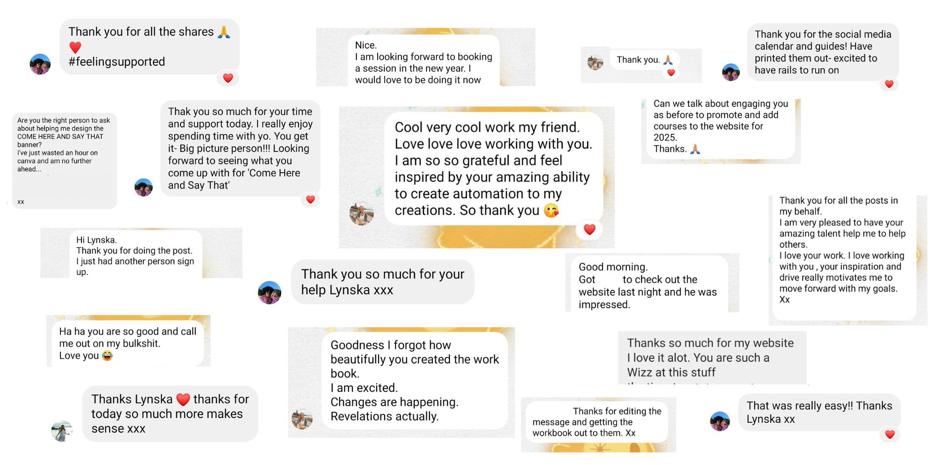 lynska testimonials socials